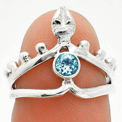 Natural Sky Blue Topaz Ring size-5.5 R-1467 SDR236740