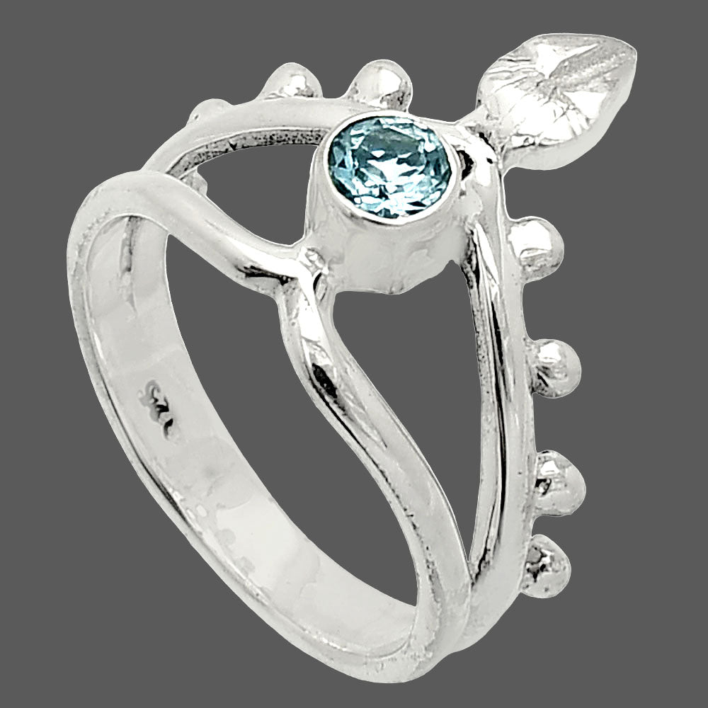 Natural Sky Blue Topaz Ring size-5.5 R-1467 SDR236740