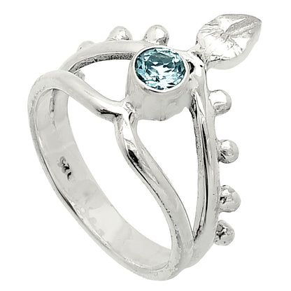 Natural Sky Blue Topaz Ring size-5.5 R-1467 SDR236740