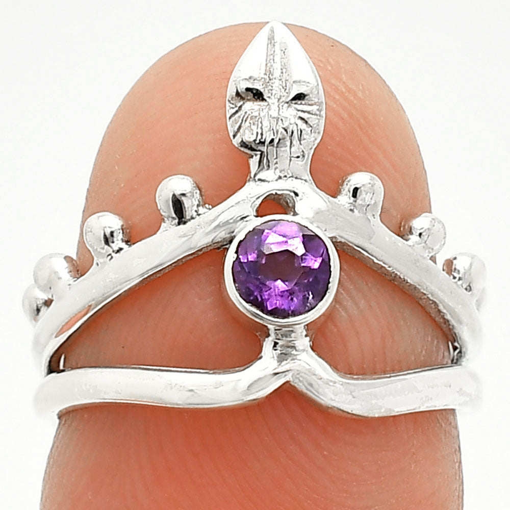 Natural African Amethyst Ring size-5 R-1467 SDR236750