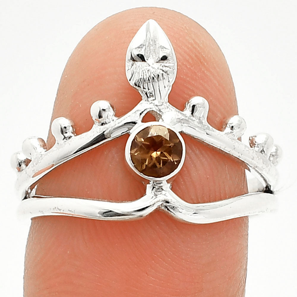 Natural Smoky Quartz - Brazil Ring size-8 R-1467 SDR236782