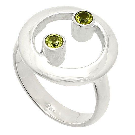 Natural Peridot Ring size-5.5 R-1540 SDR236796