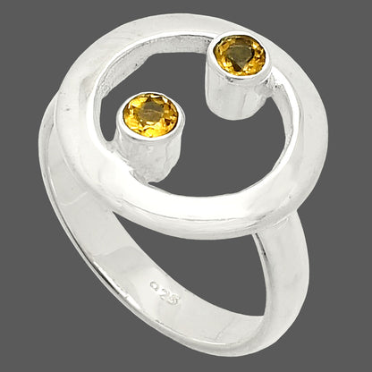 Natural Citrine Ring size-7 R-1540 SDR236800