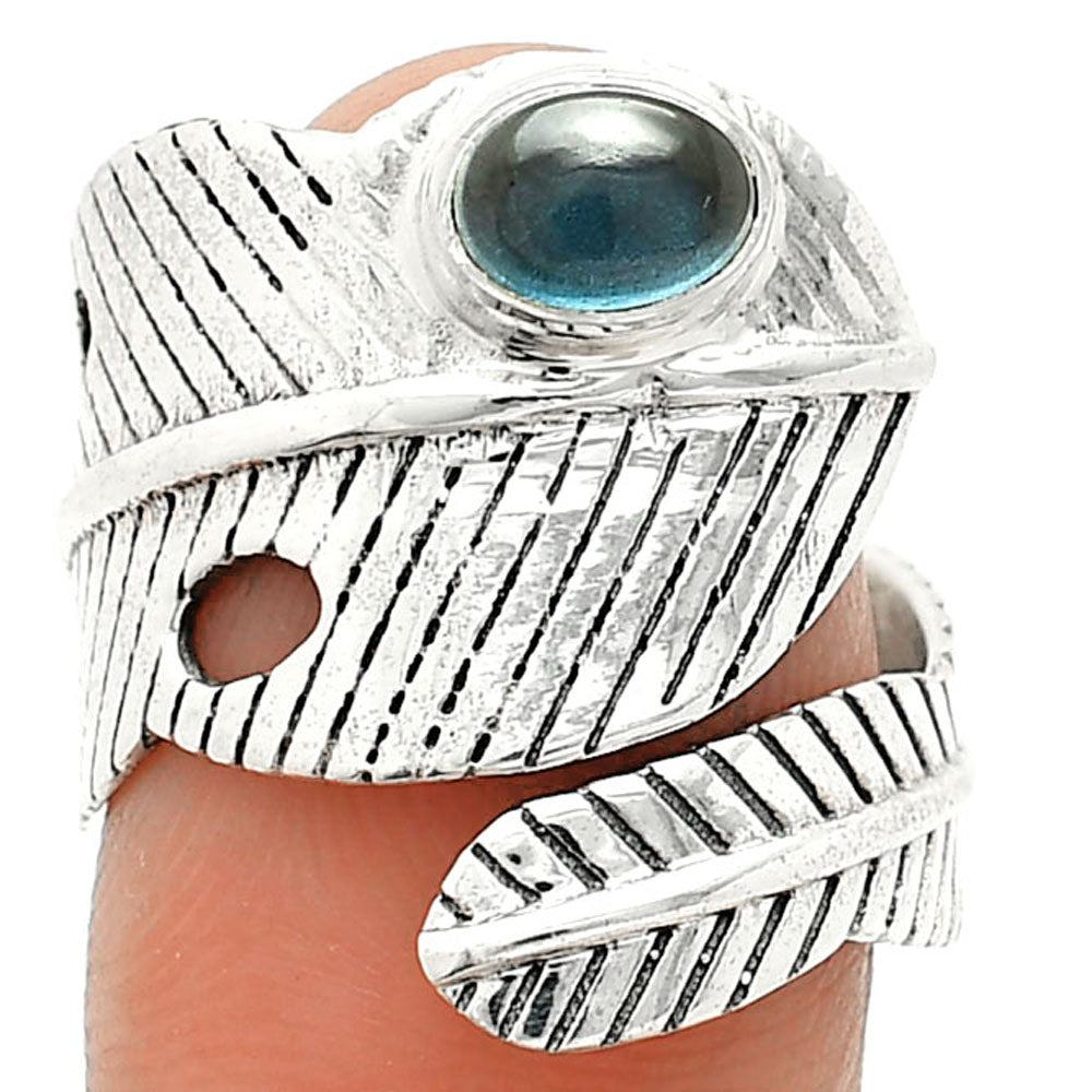 Adjustable Feather London Blue Topaz Ring size-8 R-1473 SDR237032