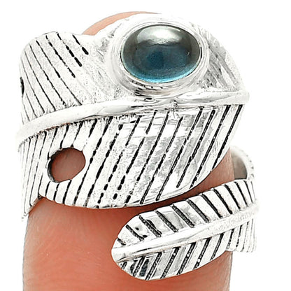 Adjustable Feather London Blue Topaz Ring size-8 R-1473 SDR237032