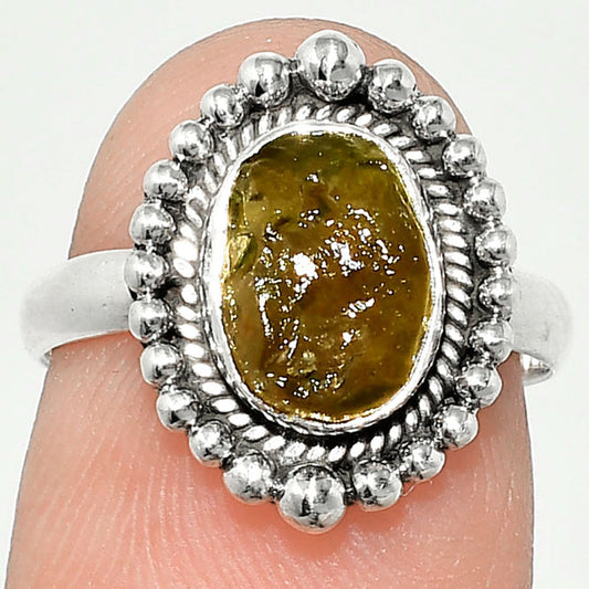 Natural Rare Kornerupine Rough Ring size-6 R-1154 SDR237145