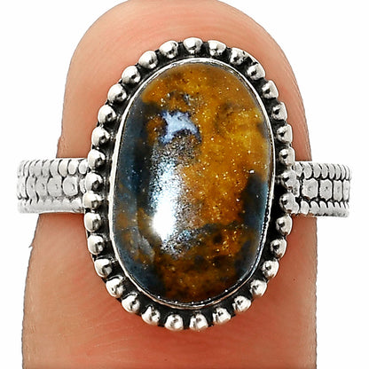 Natural Indian Blanket Jasper Ring size-8.5 R-1071 SDR237293