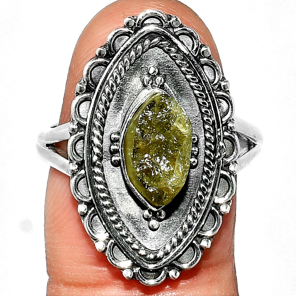 Natural Green Kyanite Rough - India Ring size-8 R-1557 SDR237308