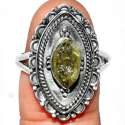 Natural Green Kyanite Rough - India Ring size-8 R-1557 SDR237308