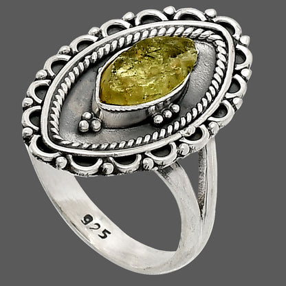 Natural Green Kyanite Rough - India Ring size-8 R-1557 SDR237308