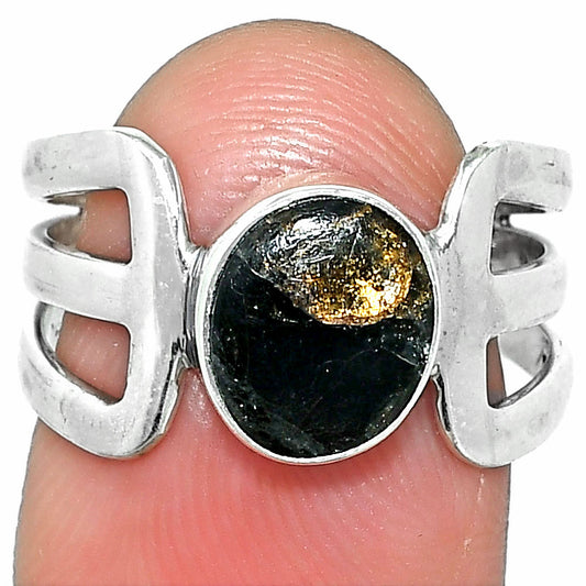 Shell In Black Turquoise - Arizona Ring size-7 R-1162 SDR237483