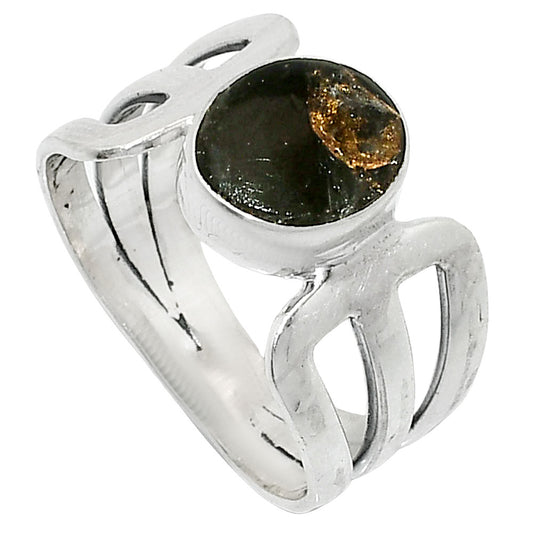 Shell In Black Turquoise - Arizona Ring size-7 R-1162 SDR237483
