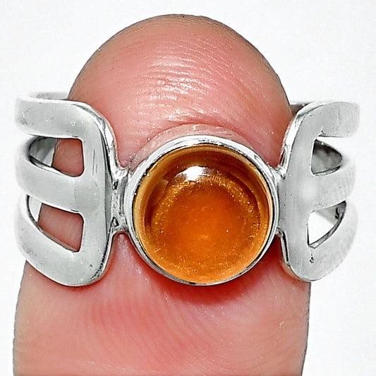 Natural Citrine Cab Ring size-8 R-1162 SDR237500