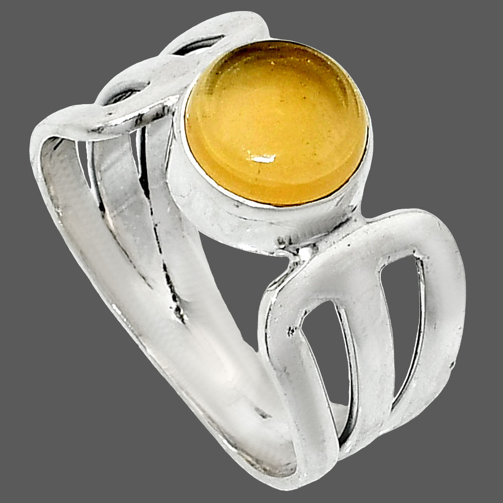 Natural Citrine Cab Ring size-8 R-1162 SDR237500