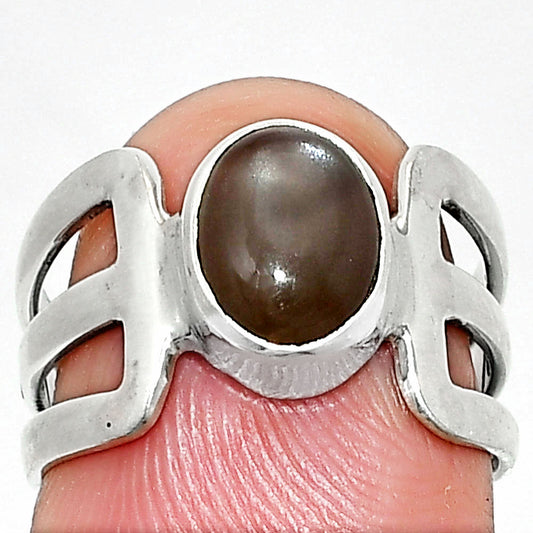 Natural Gray Moonstone Ring size-6 R-1162 SDR237542