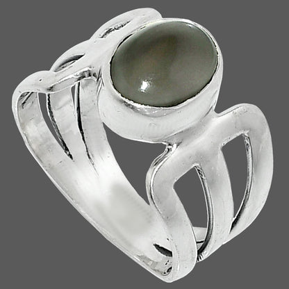 Natural Gray Moonstone Ring size-6 R-1162 SDR237542