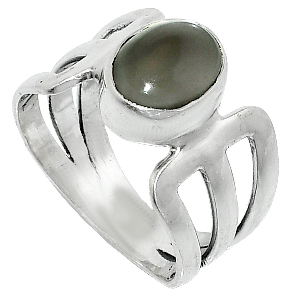 Natural Gray Moonstone Ring size-6 R-1162 SDR237542