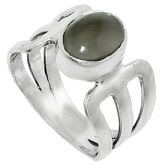 Natural Gray Moonstone Ring size-6 R-1162 SDR237542