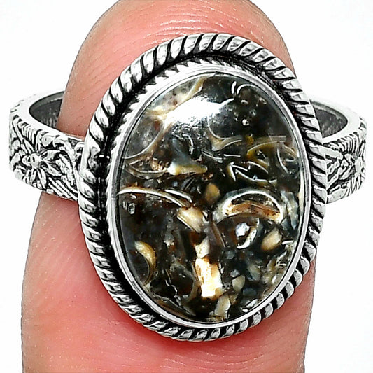 Natural Turtella Jasper - USA Ring size-9.5 R-1067 SDR237642