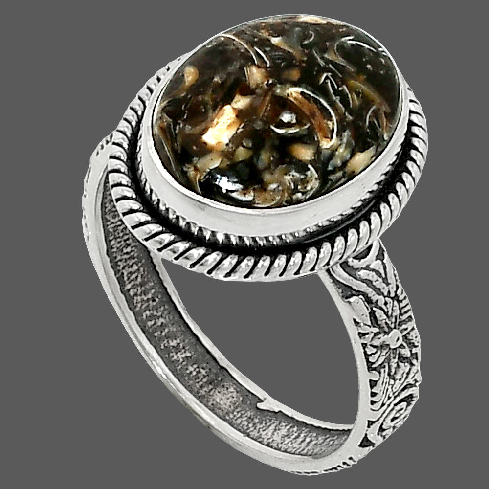 Natural Turtella Jasper - USA Ring size-9.5 R-1067 SDR237642