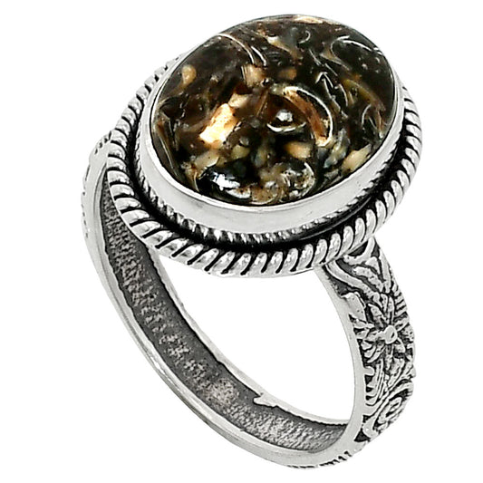 Natural Turtella Jasper - USA Ring size-9.5 R-1067 SDR237642