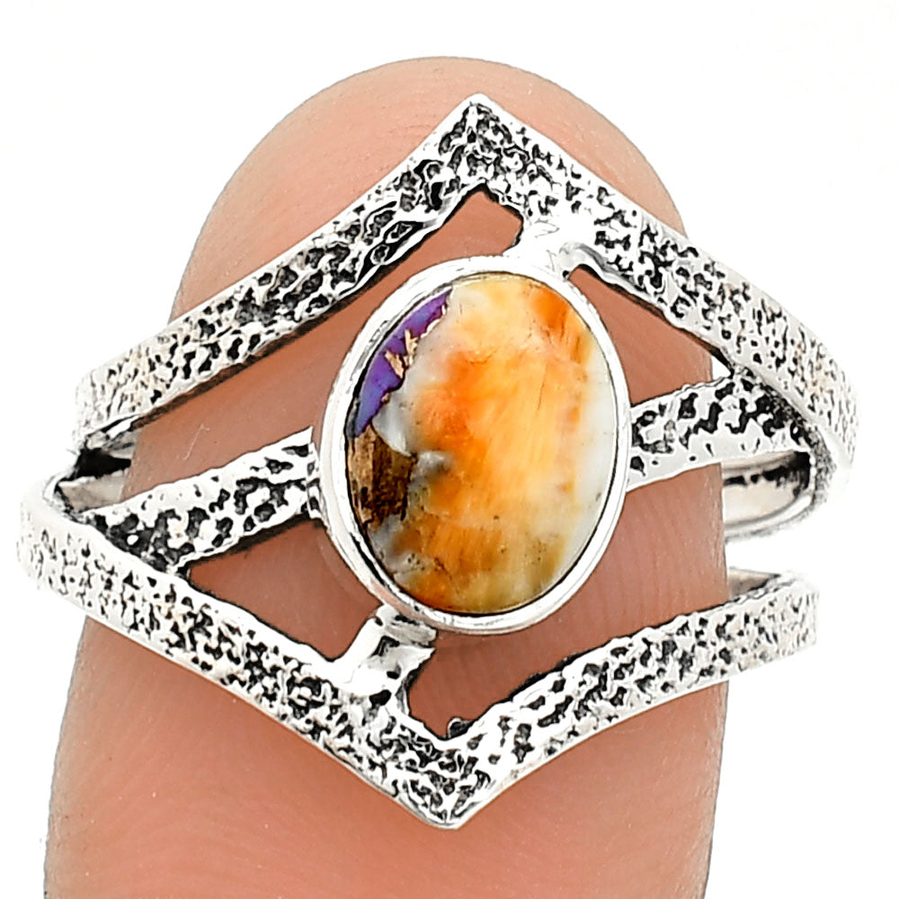 Spiny Oyster Turquoise - Arizona Ring size-8 R-1471 SDR237983