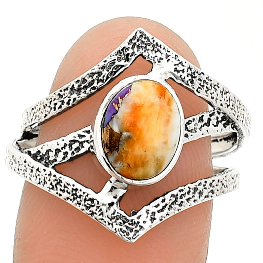 Spiny Oyster Turquoise - Arizona Ring size-8 R-1471 SDR237983