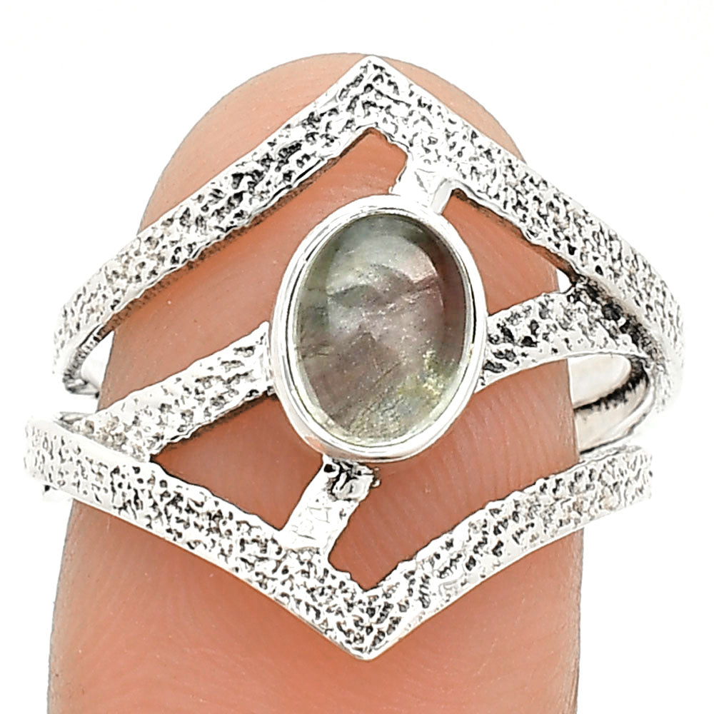 Natural Sky Blue Topaz Cab Ring size-8 R-1471 SDR237986