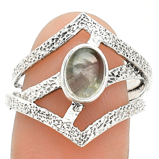 Natural Sky Blue Topaz Cab Ring size-8 R-1471 SDR237986