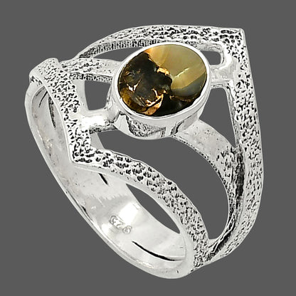 Natural Copper Abalone Shell Ring size-8 R-1471 SDR237990