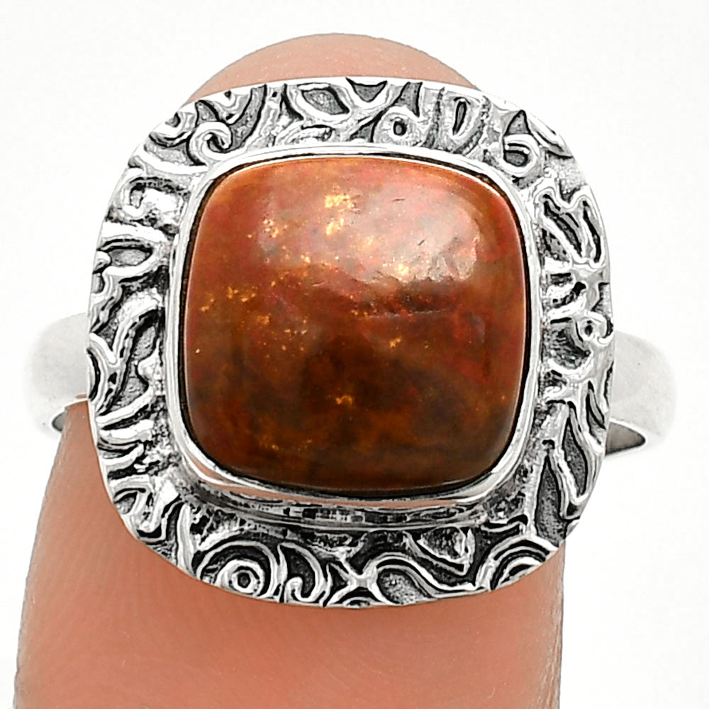 Natural Red Moss Agate Ring size-8.5 R-1649 SDR238033