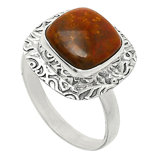 Natural Red Moss Agate Ring size-8.5 R-1649 SDR238033