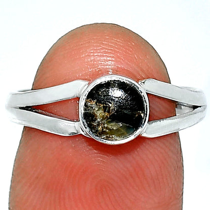 Shell In Black Turquoise - Arizona Ring size-8 R-1505 SDR238301