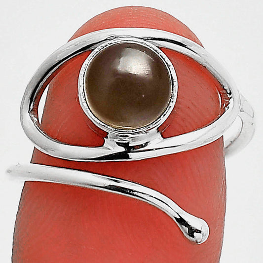 Eye - Natural Gray Moonstone Ring size-8.5 R-1254 SDR238418