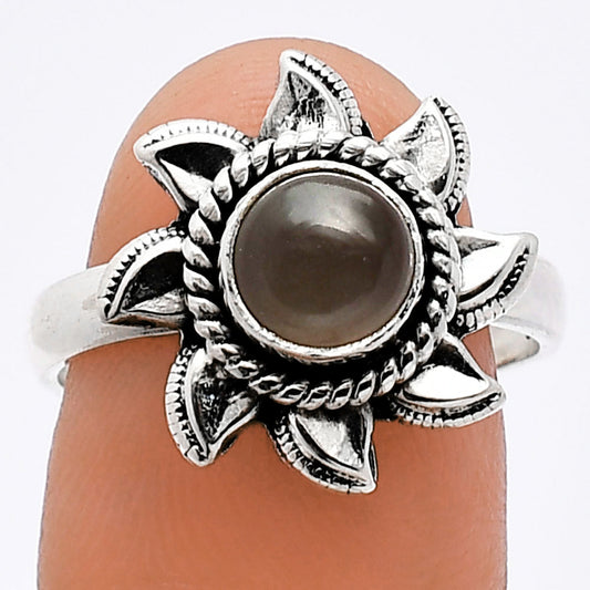 Sun - Natural Gray Moonstone Ring size-8 R-1617 SDR238482