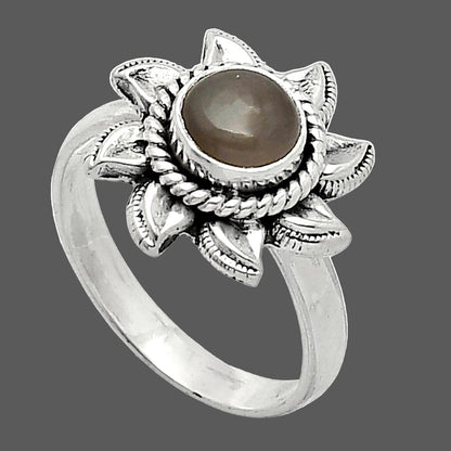 Sun - Natural Gray Moonstone Ring size-8 R-1617 SDR238482