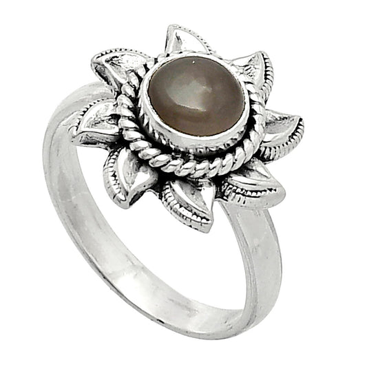 Sun - Natural Gray Moonstone Ring size-8 R-1617 SDR238482