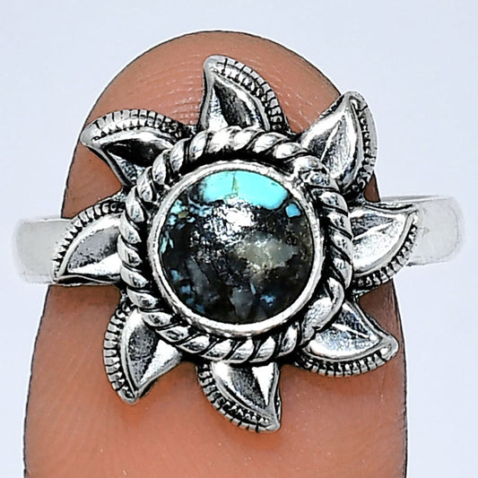 Sun - Lucky Charm Tibetan Turquoise Ring size-8 R-1617 SDR238545