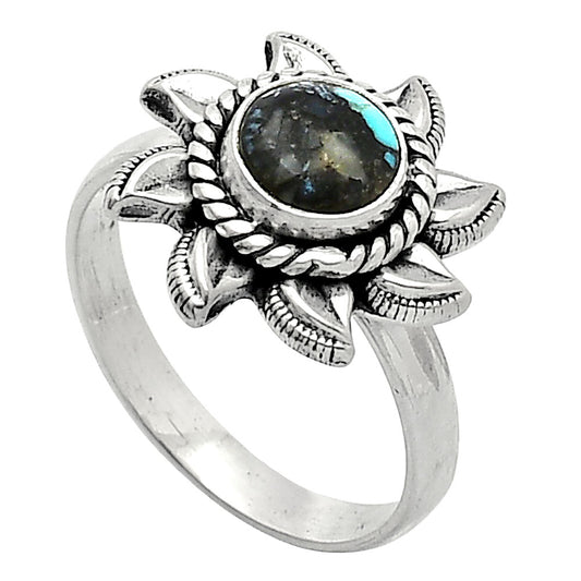Sun - Lucky Charm Tibetan Turquoise Ring size-8 R-1617 SDR238545