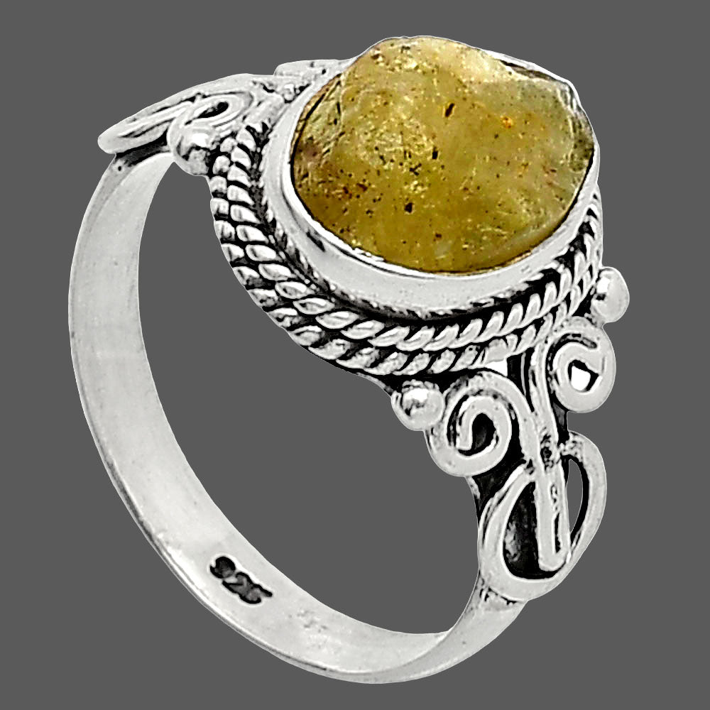 Natural Green Kyanite Rough - India Ring size-7 R-1345 SDR238620