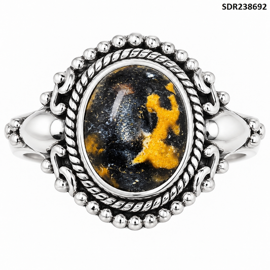 Natural Indian Blanket Jasper Ring size-7.5 R-1291 SDR238692
