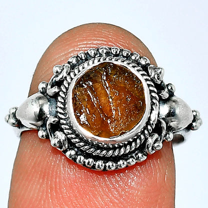 Natural Yellow Scapolite Rough Ring size-6.5 R-1291 SDR238709