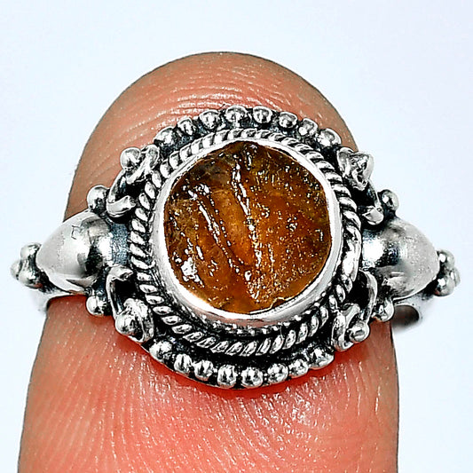 Natural Yellow Scapolite Rough Ring size-6.5 R-1291 SDR238709