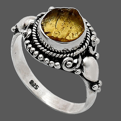 Natural Yellow Scapolite Rough Ring size-6.5 R-1291 SDR238709