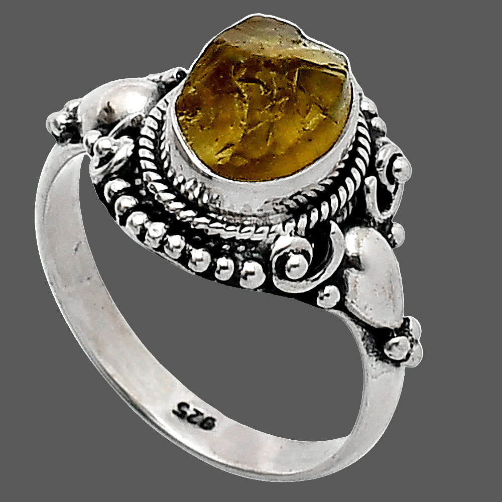 Natural Rare Kornerupine Rough Ring size-7 R-1291 SDR238711