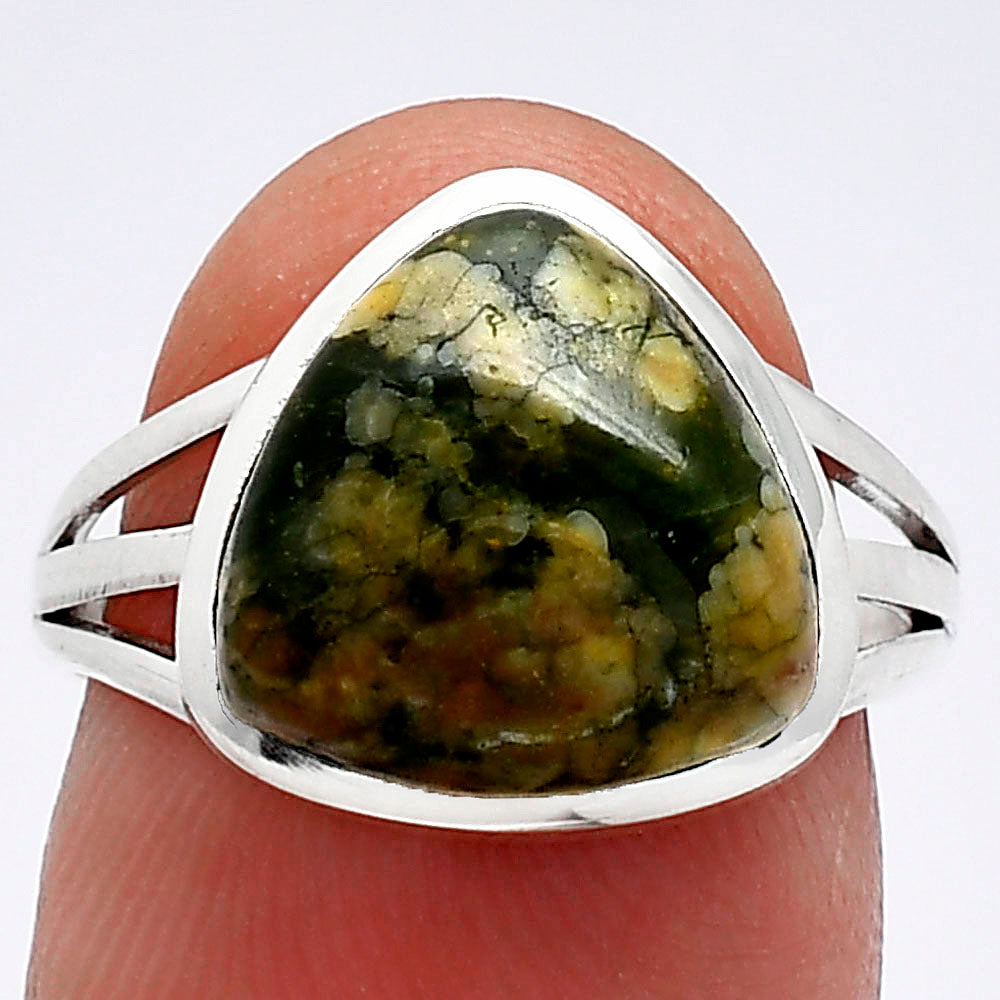 Natural Rhyolite - Rainforest Jasper Ring size-7 R-1006 SDR239212