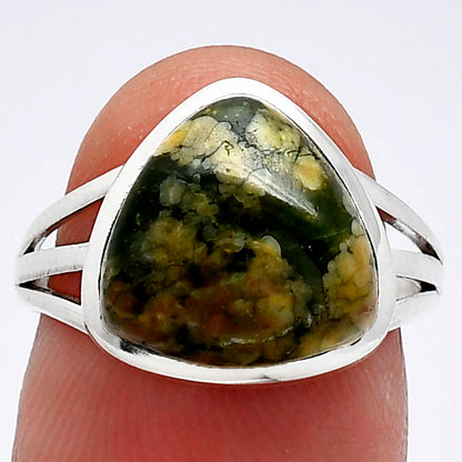Natural Rhyolite - Rainforest Jasper Ring size-7 R-1006 SDR239212
