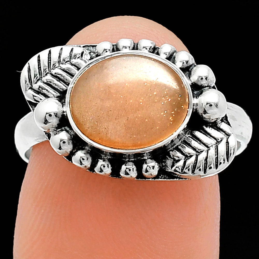 Natural Sunstone - Namibia Ring size-8 R-1272 SDR239517