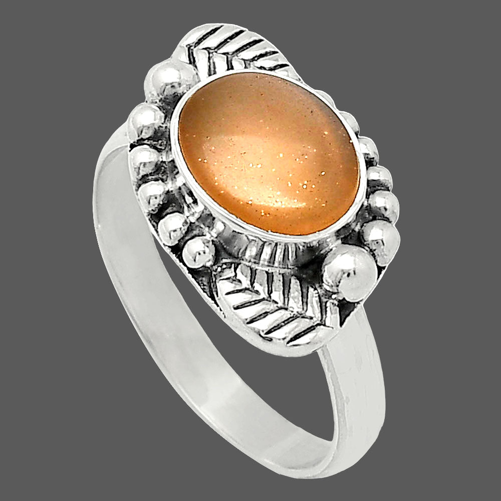 Natural Sunstone - Namibia Ring size-8 R-1272 SDR239517