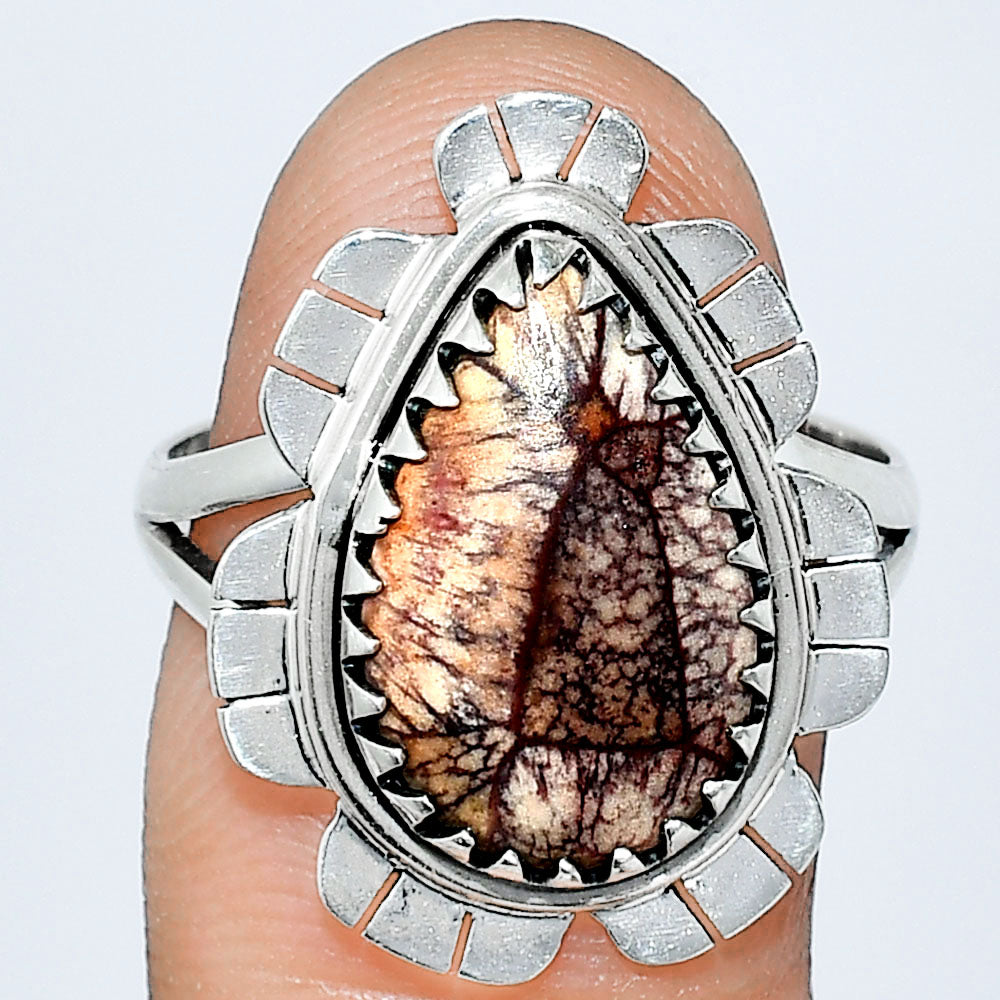 Natural Mexican Bird Eye Ring size-8 R-1341 SDR239657